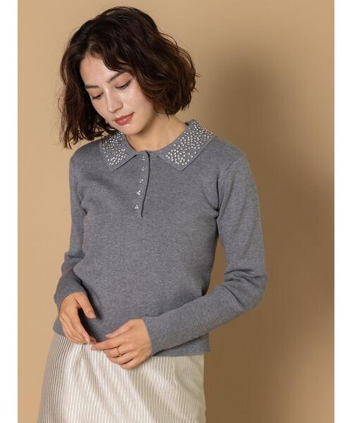 Te chichi CLASSIC（テチチクラシック）の「ビジューカラーニット《2025winter catalog item》（ニット/セーター・レディース・ブラック/グレー・F）」の17枚目の写真