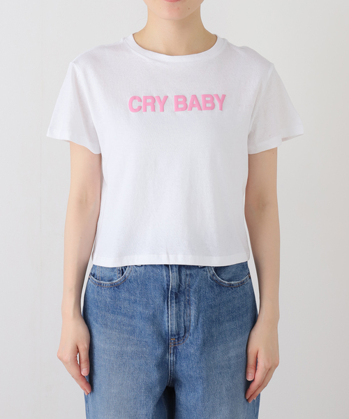 ASHLEY WILLIAMS(アシュリーウィリアムス)の「【Ashley Williams / アシュリー・ウィリアムズ】 WHITE CROPPED T-SHIRT AWAW250100(Tシャツ/カットソー・レディース・ホワイト・SMALL/MEDIUM)」の4枚目の写真