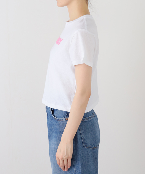 ASHLEY WILLIAMS(アシュリーウィリアムス)の「【Ashley Williams / アシュリー・ウィリアムズ】 WHITE CROPPED T-SHIRT AWAW250100(Tシャツ/カットソー・レディース・ホワイト・SMALL/MEDIUM)」の5枚目の写真