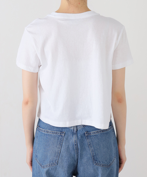 ASHLEY WILLIAMS(アシュリーウィリアムス)の「【Ashley Williams / アシュリー・ウィリアムズ】 WHITE CROPPED T-SHIRT AWAW250100(Tシャツ/カットソー・レディース・ホワイト・SMALL/MEDIUM)」の6枚目の写真