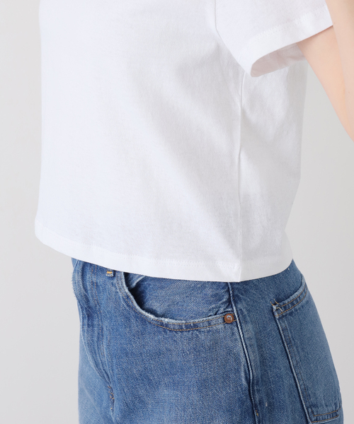ASHLEY WILLIAMS(アシュリーウィリアムス)の「【Ashley Williams / アシュリー・ウィリアムズ】 WHITE CROPPED T-SHIRT AWAW250100(Tシャツ/カットソー・レディース・ホワイト・SMALL/MEDIUM)」の9枚目の写真
