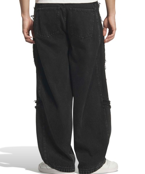 adidas(アディダス)の「adidas TG WIDE DENIM PANTS / アディダス チームガイスト ワイド D パンツ(デニムパンツ・メンズ・ブラック・24inch/25inch/26inch/30inch/32inch/34inch/36inch)」の9枚目の写真
