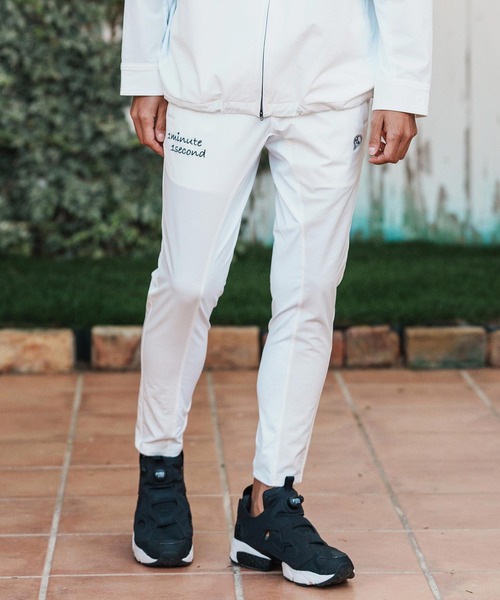 1minute 1second（ワンミニットワンセカンド）の「mp14361-cursive embroidery nylon jersey pants イージーパンツ(1M26H030)（その他パンツ・メンズ・ブラック/ネイビー/ホワイト・S/M/L/XL）」の4枚目の写真