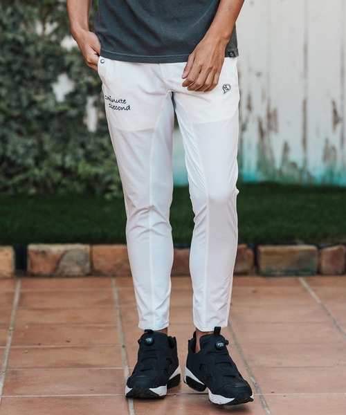 1minute 1second（ワンミニットワンセカンド）の「mp14361-cursive embroidery nylon jersey pants イージーパンツ(1M26H030)（その他パンツ・メンズ・ブラック/ネイビー/ホワイト・S/M/L/XL）」の6枚目の写真