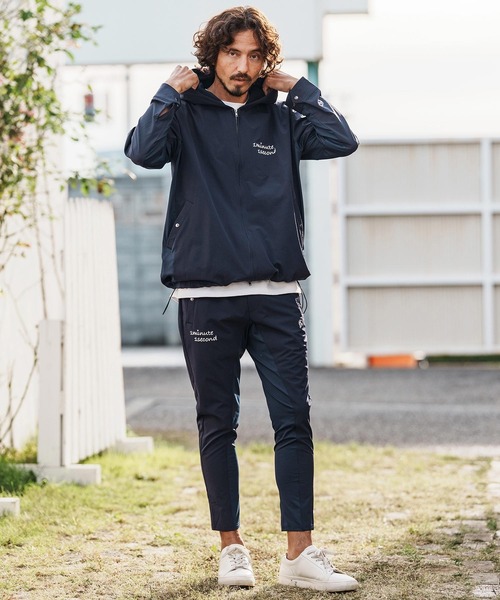 1minute 1second（ワンミニットワンセカンド）の「mp14361-cursive embroidery nylon jersey pants イージーパンツ(1M26H030)（その他パンツ・メンズ・ブラック/ネイビー/ホワイト・S/M/L/XL）」の19枚目の写真