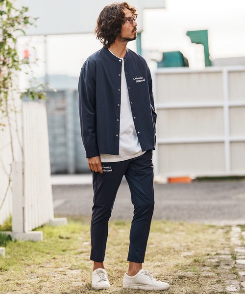 1minute 1second（ワンミニットワンセカンド）の「mp14361-cursive embroidery nylon jersey pants イージーパンツ(1M26H030)（その他パンツ・メンズ・ブラック/ネイビー/ホワイト・S/M/L/XL）」の20枚目の写真