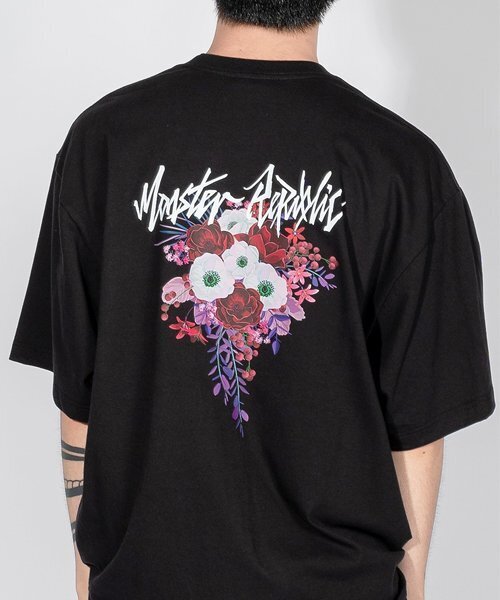 MONSTER REPUBLIC(モンスターリパブリック)の「ムーブメントフラワーメルローレッドTシャツブラック(Tシャツ/カットソー・レディース・その他・X-LARGE/LARGE/MEDIUM/SMALL)」の1枚目の写真