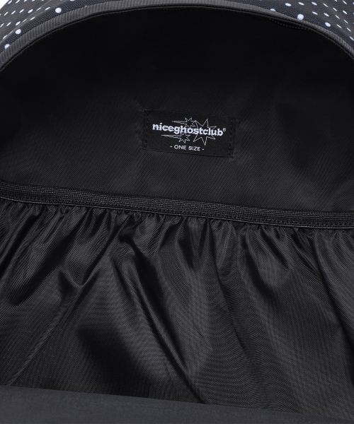NICE GHOST CLUB(ナイスゴーストクラブ)の「NGC POLKA DOT BACKPACK_BLACK(NG2FSUAB41A)(バックパック/リュック・レディース・ブラック・F)」の11枚目の写真