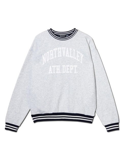 Chocolate Jesus (チョコレートジーザス )の「RIB LINE COLLEGE CREWNECK(スウェット・メンズ・アッシュ/ネイビー/ブラウン・SMALL/MEDIUM/LARGE/X-LARGE/XX-LARGE)」の2枚目の写真