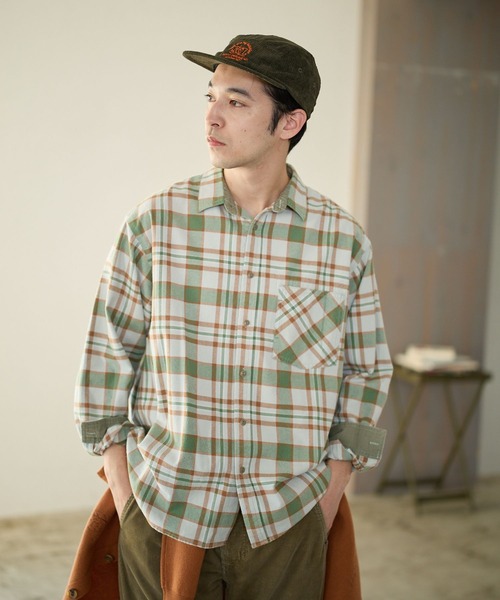 BAYFLOW(ベイフロー)の「ヴィンテージライクアソートチェックシャツ(シャツ/ブラウス・メンズ・ブラック/グリーン/ブルー/レッド・MEDIUM/LARGE)」の3枚目の写真