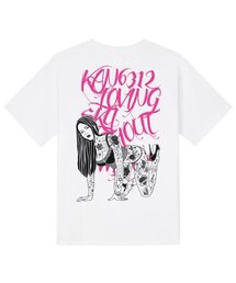 KAN6312（カン6312）の「KTW0011 チカノガールズ 半袖Tシャツ - ホワイト（Tシャツ/カットソー）」