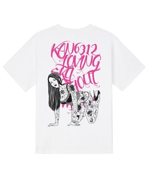 KAN6312(カン6312)の「KTW0011 チカノガールズ 半袖Tシャツ - ホワイト(Tシャツ/カットソー・メンズ・その他・LARGE/MEDIUM/SMALL/X-LARGE)」の1枚目の写真