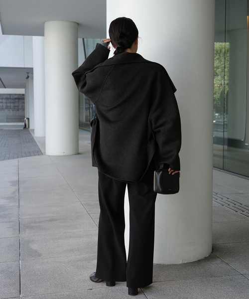 plage(プラージュ)の「《追加》HAMILTON DRAPE HALF コート 2(その他アウター・レディース・ブラックミックス/ベージュ・36/38)」の7枚目の写真