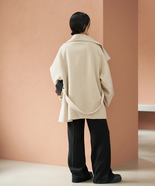 plage(プラージュ)の「《追加》HAMILTON DRAPE HALF コート 2(その他アウター・レディース・ブラックミックス/ベージュ・36/38)」の16枚目の写真