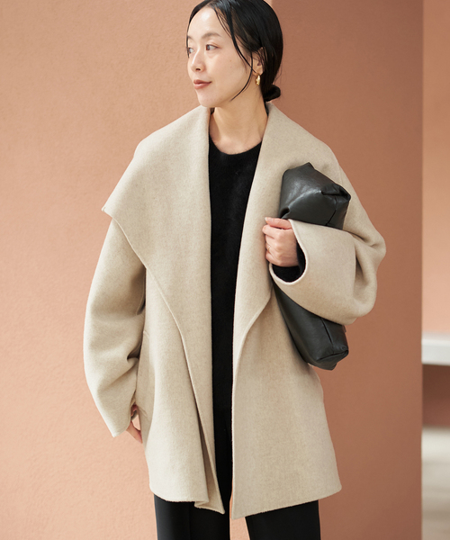 plage(プラージュ)の「《追加》HAMILTON DRAPE HALF コート 2(その他アウター・レディース・ブラックミックス/ベージュ・36/38)」の17枚目の写真