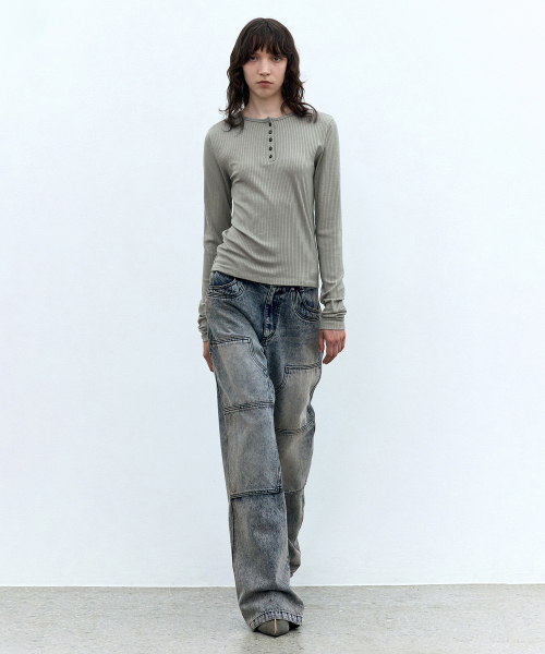 INSILENCE WOMEN（インサイレンスウーマン）の「ヴィンテージカーペンターデニム WASHED BLUE（デニムパンツ・レディース・その他・SMALL/MEDIUM）」の5枚目の写真