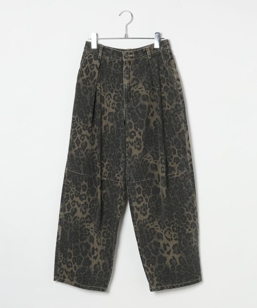 PBLIM（ページボーイリム）の「《UNISEX/３サイズ展開》レオパードバルーンパンツ（デニムパンツ・レディース・カーキ/ブラウン・SMALL/MEDIUM/LARGE）」の11枚目の写真