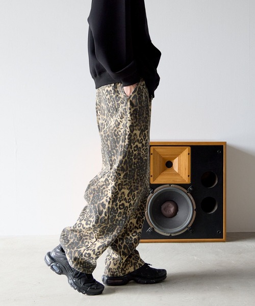 PBLIM（ページボーイリム）の「《UNISEX/３サイズ展開》レオパードバルーンパンツ（デニムパンツ・レディース・カーキ/ブラウン・SMALL/MEDIUM/LARGE）」の20枚目の写真