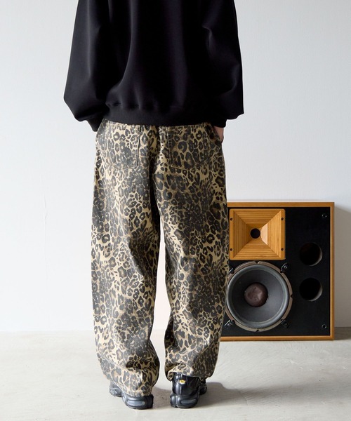 PBLIM（ページボーイリム）の「《UNISEX/３サイズ展開》レオパードバルーンパンツ（デニムパンツ・レディース・カーキ/ブラウン・SMALL/MEDIUM/LARGE）」の21枚目の写真