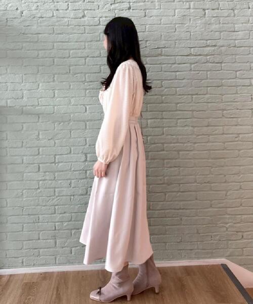 couture brooch（クチュールブローチ）の「【通勤・ラメジャカード】ドッキングワンピース（ワンピース・レディース・ナチュラル/ブラック・38/36/42/40）」の8枚目の写真