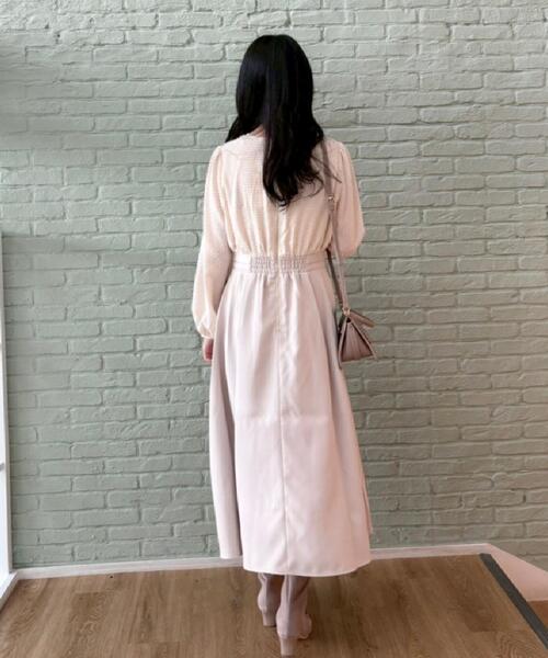 couture brooch（クチュールブローチ）の「【通勤・ラメジャカード】ドッキングワンピース（ワンピース・レディース・ナチュラル/ブラック・38/36/42/40）」の9枚目の写真