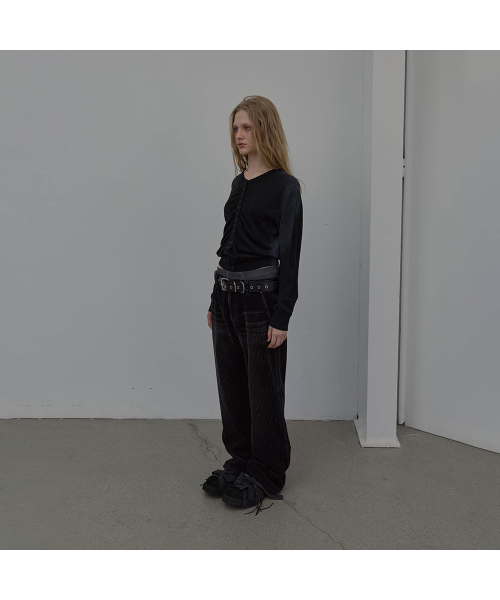 LCDC TM(エルシーディーシーティーエム)の「SPRAY WASHED SHIRRING CARDIGAN (BLACK)(カーディガン/ボレロ・レディース・その他・SMALL/MEDIUM)」の9枚目の写真