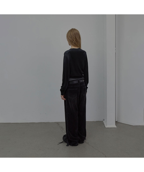 LCDC TM(エルシーディーシーティーエム)の「SPRAY WASHED SHIRRING CARDIGAN (BLACK)(カーディガン/ボレロ・レディース・その他・SMALL/MEDIUM)」の10枚目の写真