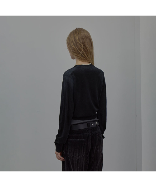 LCDC TM(エルシーディーシーティーエム)の「SPRAY WASHED SHIRRING CARDIGAN (BLACK)(カーディガン/ボレロ・レディース・その他・SMALL/MEDIUM)」の7枚目の写真
