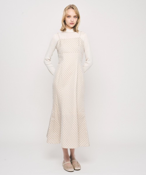 DEICY(デイシー)の「ハートJQキャミワンピース(ワンピース・レディース・ピンク/ベージュ・1/0)」の1枚目の写真