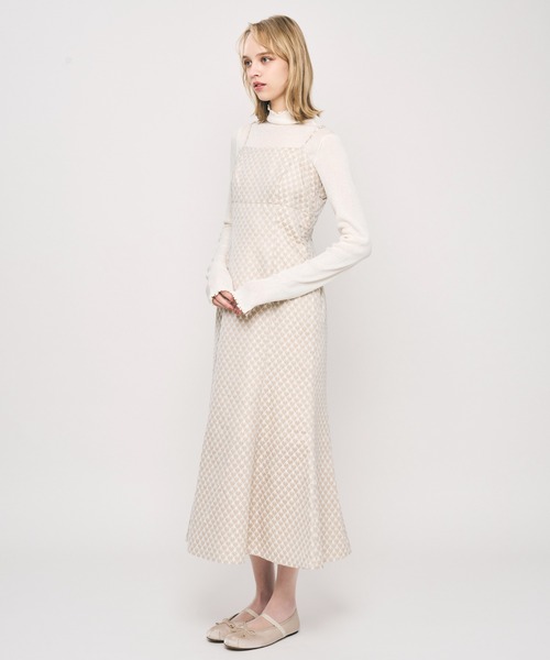DEICY(デイシー)の「ハートJQキャミワンピース(ワンピース・レディース・ピンク/ベージュ・1/0)」の4枚目の写真