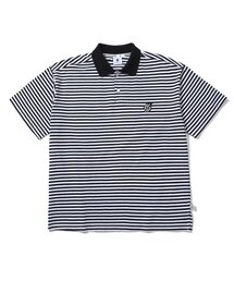 ダブルロゴストライプカラーTシャツブラック