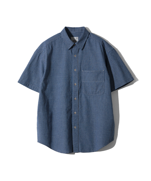 HORLISUN(ホーリーサン)の「オフィール デニム チェック シャツ ブルー(シャツ/ブラウス・レディース・その他・SMALL/MEDIUM/LARGE)」の1枚目の写真