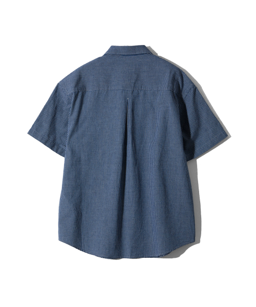 HORLISUN(ホーリーサン)の「オフィール デニム チェック シャツ ブルー(シャツ/ブラウス・レディース・その他・SMALL/MEDIUM/LARGE)」の2枚目の写真