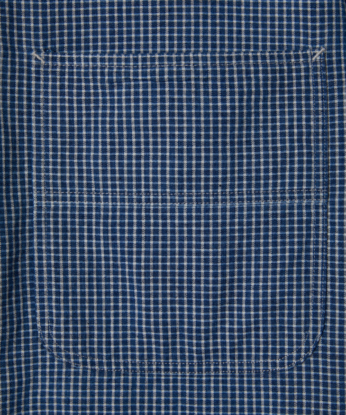 HORLISUN(ホーリーサン)の「オフィール デニム チェック シャツ ブルー(シャツ/ブラウス・レディース・その他・SMALL/MEDIUM/LARGE)」の4枚目の写真