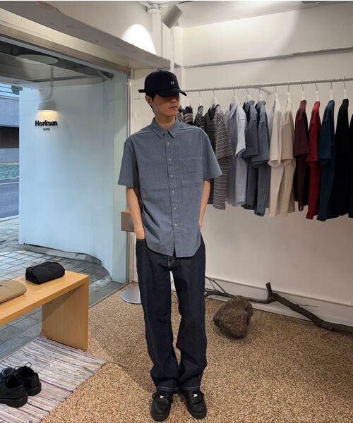 HORLISUN(ホーリーサン)の「オフィール デニム チェック シャツ ブルー(シャツ/ブラウス・レディース・その他・SMALL/MEDIUM/LARGE)」の6枚目の写真