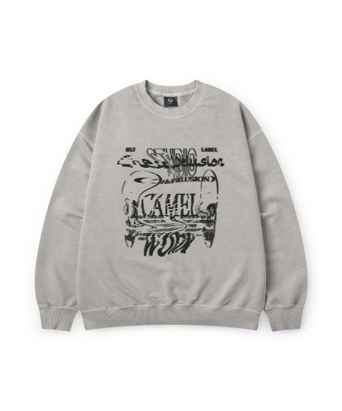 CAMEL WORK(キャメルワーク)の「チップディルージョングランジスウェットシャツ(ピグメントグレー)(スウェット・メンズ・その他・MEDIUM/LARGE/X-LARGE)」の2枚目の写真