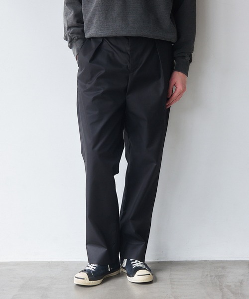 NewAnce(ニュアンス)の「【NewAnce】One Tuck Straight Pants -N-Compact Twill Series -/ワンタックストレートパンツ(その他パンツ・メンズ・ブラック/ベージュ・S/L/M)」の2枚目の写真