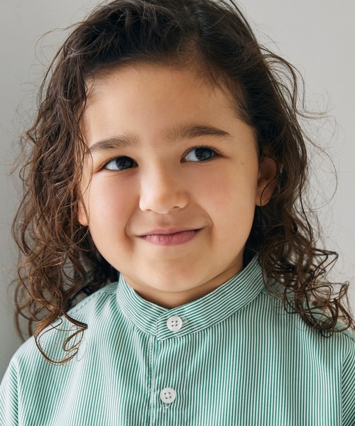 GENERATOR（ジェネレーター）の「GENERATOR/ジェネレーター ストライプシャツ（シャツ/ブラウス・キッズ・グリーン/ネイビー・M/L/XL）」の10枚目の写真