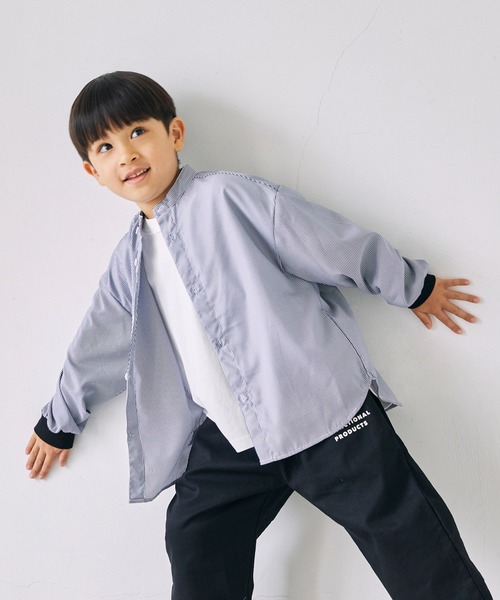 GENERATOR（ジェネレーター）の「GENERATOR/ジェネレーター ストライプシャツ（シャツ/ブラウス・キッズ・グリーン/ネイビー・M/L/XL）」の6枚目の写真