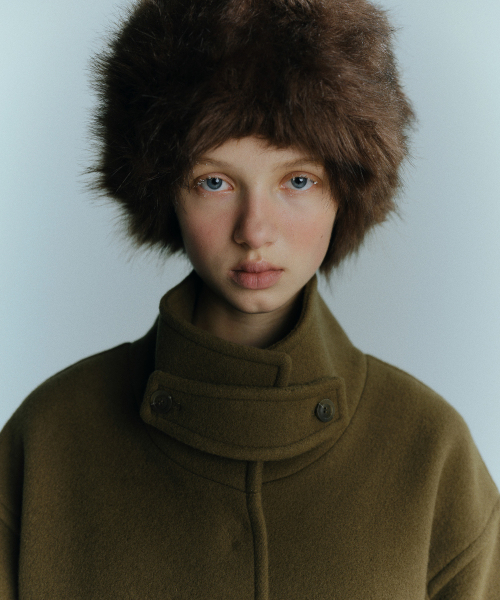 EN OR(エンオール)の「HIGH NECK WOOL DUFFLE COAT - BROWN(チェスターコート・レディース・その他・F)」の3枚目の写真