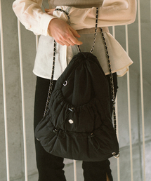 YUPPE（ヨッペ）の「RIBBON CHAIN BACKPACK_BLACK（バックパック/リュック）」