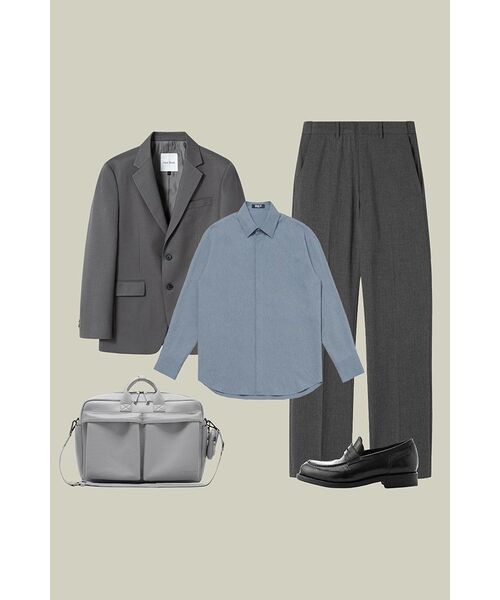 NONBLANK（ノンブランク）の「[SAINT YEAR] セミワイドフィットスラックス_GREY（スラックス・メンズ・その他・SMALL/MEDIUM/LARGE/X-LARGE/XX-LARGE）」の4枚目の写真