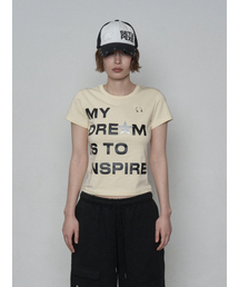 SETUP-EXE（セットアップイーエックスイー）の「DREAM PIERCING TOP / YELLOW（Tシャツ/カットソー）」