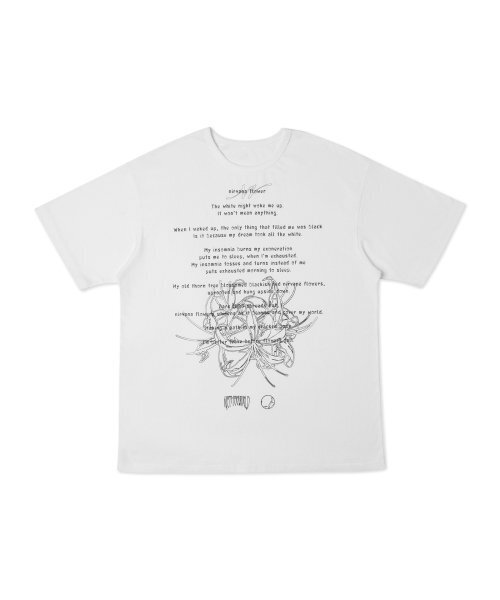 NETHERWORLD(ネザーワールド)の「NTW VAHO NIRVANA FLOWER TEE WHITE(Tシャツ/カットソー・メンズ・その他・LARGE/MEDIUM/SMALL)」の1枚目の写真