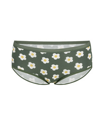 MEUNDER（ミーアンダー）の「[W] Tree Triangle Panties White Flower_Forest Green（ショーツ）」