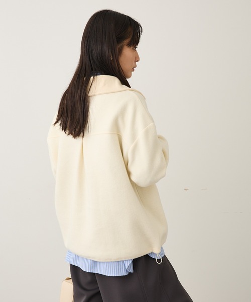 CRAFT STANDARD BOUTIQUE（クラフトスタンダードブティック）の「起毛ハーフジッププルオーバー ◆（Tシャツ/カットソー・レディース・アイボリー/チャコールグレー/ライトグレー・FREE）」の6枚目の写真