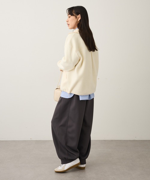 CRAFT STANDARD BOUTIQUE（クラフトスタンダードブティック）の「起毛ハーフジッププルオーバー ◆（Tシャツ/カットソー・レディース・アイボリー/チャコールグレー/ライトグレー・FREE）」の9枚目の写真