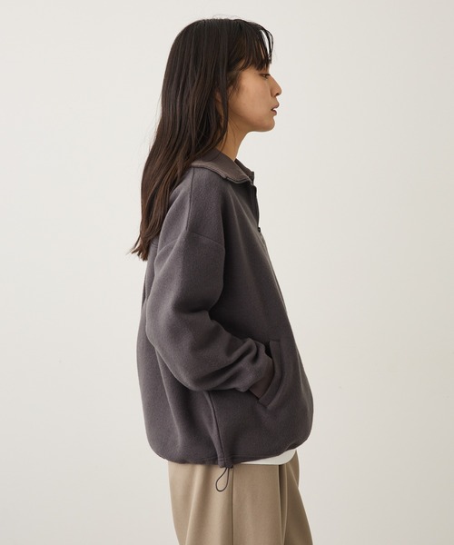 CRAFT STANDARD BOUTIQUE（クラフトスタンダードブティック）の「起毛ハーフジッププルオーバー ◆（Tシャツ/カットソー・レディース・アイボリー/チャコールグレー/ライトグレー・FREE）」の14枚目の写真