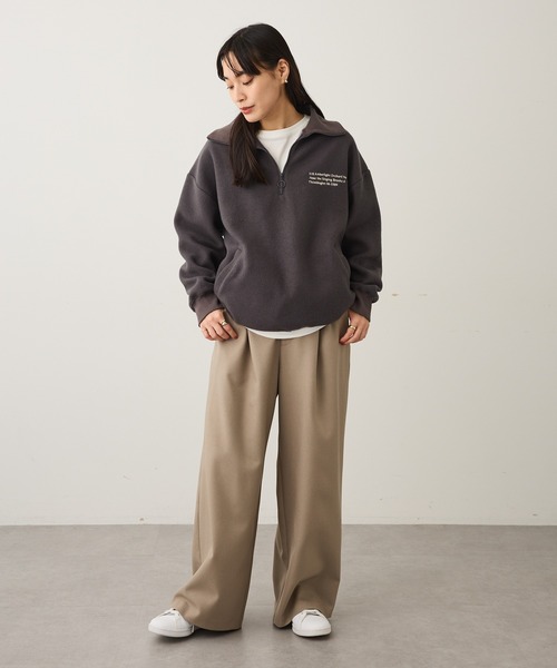 CRAFT STANDARD BOUTIQUE（クラフトスタンダードブティック）の「起毛ハーフジッププルオーバー ◆（Tシャツ/カットソー・レディース・アイボリー/チャコールグレー/ライトグレー・FREE）」の17枚目の写真