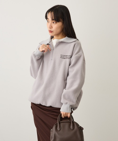 CRAFT STANDARD BOUTIQUE（クラフトスタンダードブティック）の「起毛ハーフジッププルオーバー ◆（Tシャツ/カットソー・レディース・アイボリー/チャコールグレー/ライトグレー・FREE）」の22枚目の写真